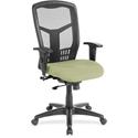 Lorell Executive Mesh High-back Swivel Chair - Dillon Sage Seat Color - Vinyl Seat Material - Black Back Color - Mesh Back Material - High Back - Sage - Armrest - 1 Each