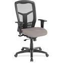 Lorell Executive Mesh High-back Swivel Chair - Castillo Metal Seat Color - Vinyl Seat Material - Black Back Color - Mesh Back Material - High Back - Metal - Armrest - 1 Each