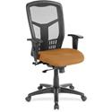 Lorell Executive Mesh High-back Swivel Chair - Dillon Fiesta Seat Color - Vinyl Seat Material - Black Back Color - Mesh Back Material - High Back - Fiesta - Armrest - 1 Each