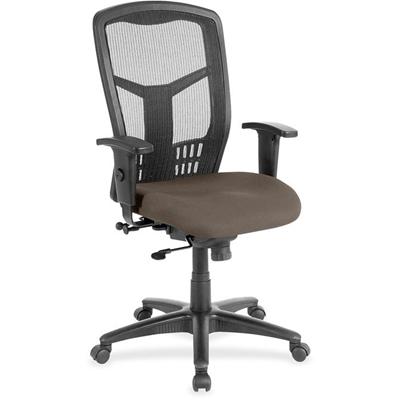 Lorell Executive Mesh High-back Swivel Chair - Dillon Java Seat Color - Vinyl Seat Material - Black Back Color - Mesh Back Material - High Back - Java - Armrest - 1 Each