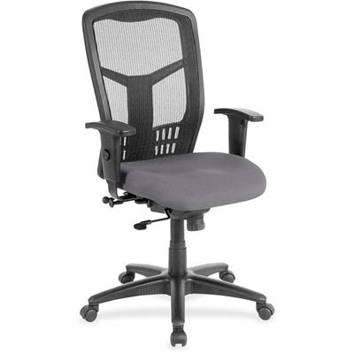 Lorell Executive Mesh High-back Swivel Chair - Canyon Carbon Seat Color - Vinyl Seat Material - Black Back Color - Mesh Back Material - High Back - Carbon, Canyon - Armrest - 1 Each