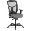 Lorell Executive Mesh High-back Swivel Chair - Canyon Carbon Seat Color - Vinyl Seat Material - Black Back Color - Mesh Back Material - High Back - Carbon, Canyon - Armrest - 1 Each