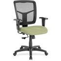 Lorell Ergomesh Managerial Mesh Mid-back Chair - Dillon Sage Seat Color - Vinyl Seat Material - Black Back Color - Mesh Back Material - Mid Back - 5-star Base - 1 Each