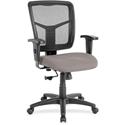 Lorell Ergomesh Managerial Mesh Mid-back Chair - Castillo Metal Seat Color - Vinyl Seat Material - Black Back Color - Mesh Back Material - Mid Back - 5-star Base - 1 Each