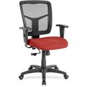 Lorell Ergomesh Managerial Mesh Mid-back Chair - Canyon Red Rock Seat Color - Vinyl Seat Material - Black Back Color - Mesh Back Material - Mid Back - 5-star Base - 1 Each