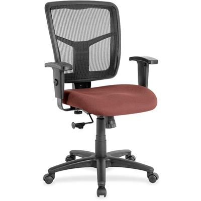 Lorell Ergomesh Managerial Mesh Mid-back Chair - Dillon Cordovan Seat Color - Vinyl Seat Material - Black Back Color - Mesh Back Material - Mid Back - 5-star Base - 1 Each