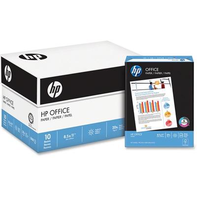 HP Office20 Paper - White - 92 Brightness - Letter - 8 1/2" x 11" - 20 lb Basis Weight - Smear Resistant, Quick Drying, Acid-free - White - 500 Sheets per Ream - 40 / Pallet