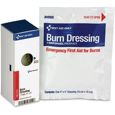 First Aid Only SmartCompliance Refill Burn Dressing - - 4" Width x 4" Length - White, Blue - 1 Each