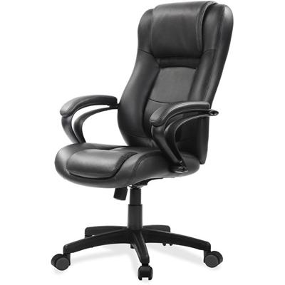 Eurotech Pembroke Mid Back Executive Chair - Black Seat Color - Bonded Leather Seat Material - Black Back Color - Bonded Leather Back Material - High Back - 5-star Base - 1 Each