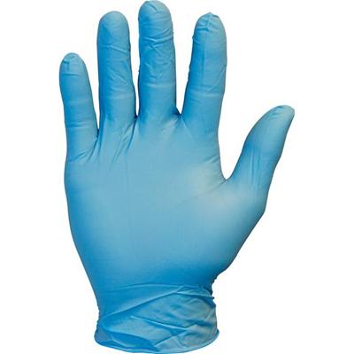 Safety Zone Powder Free Blue Nitrile Gloves - 9.65" Glove Length - Large Size - Blue - Comfortable, Allergen-free, Silicone-free, Latex-free - For Cleaning, Dishwashing, Food, Janitorial Use, Painting, Pet Care - 100 / Box