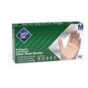 Safety Zone Powder Free Clear Vinyl Gloves - 9.25" Glove Length - Medium Size - Clear - Latex-free, DEHP-free, DINP-free, PFAS-free, Comfortable, Silicone-free - For Janitorial Use, Cosmetics, Painting, Cleaning, General Purpose, Pet Care - 100 / Box