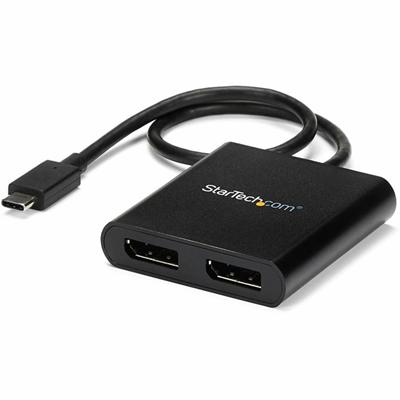 StarTech.com USB-C to DisplayPort Multi-Monitor Splitter - 2-Port MST Hub - 3840 × 2160 - DisplayPort - USB