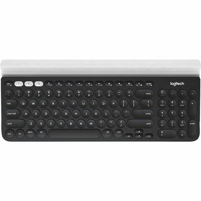Logitech K780 Multi-Device Wireless Keyboard - Wireless Connectivity - Bluetooth - 33 ft - 2.40 GHz - USB Interface - Home, Search, Back, App Switch, Easy-Switch, On/Off Switch Hot Key(s) - ChromeOS - English, French - QWERTY Layout - Tablet, Compute