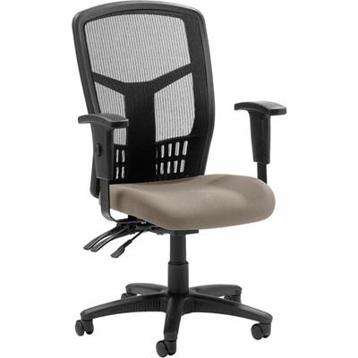Lorell Ergomesh Executive High-Back Swivel Mesh Chair - Dillon Stratus Seat Color - Vinyl Seat Material - Black Back Color - Mesh Back Material - Black Frame Color - Steel, Plastic Frame Material - High Back - 5-star Base - Armrest - 1 Each