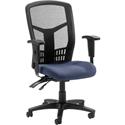 Lorell Executive High-back Mesh Chair - Dillon Ocean Seat Color - Vinyl Seat Material - Black Back Color - Mesh Back Material - Black Frame Color - Steel, Plastic Frame Material - High Back - 5-star Base - Armrest - 1 Each