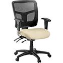 Lorell ErgoMesh Series Managerial Mesh Mid-Back Chair - Dillon Buff Seat Color - Vinyl Seat Material - Black Back Color - Mesh Back Material - Black Frame Color - Mid Back - 5-star Base - 1 Each
