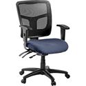 Lorell ErgoMesh Series Managerial Mesh Mid-Back Chair - Dillon Ocean Seat Color - Vinyl Seat Material - Black Back Color - Mesh Back Material - Black Frame Color - Mid Back - 5-star Base - 1 Each