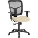 Lorell Ergomesh Managerial Mesh Mid-back Chair - Dillon Buff Seat Color - Vinyl Seat Material - Black Back Color - Mesh Back Material - Black Frame Color - Mid Back - 5-star Base - Buff, Beige - 1 Each