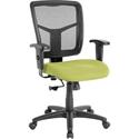 Lorell Ergomesh Managerial Mesh Mid-back Chair - Dillon Apple Green Seat Color - Vinyl Seat Material - Black Back Color - Mesh Back Material - Black Frame Color - Mid Back - 5-star Base - Apple Green, Green - 1 Each