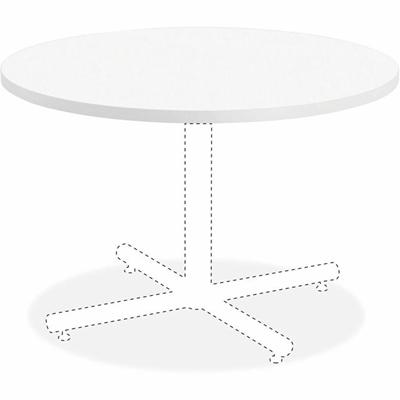 Lorell Hospitality Collection Tabletop - High Pressure Laminate (HPL) Round, White Top - 1.25" Table Top Thickness x 36" Table Top Diameter - Assembly Required - Thermofused Laminate (TFL), Particleboard Top Material - 1 Each