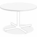 Lorell Hospitality Collection Tabletop - High Pressure Laminate (HPL) Round, White Top - 1.25" Table Top Thickness x 36" Table Top Diameter - Assembly Required - Thermofused Laminate (TFL), Particleboard Top Material - 1 Each