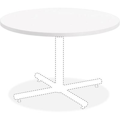 Lorell Hospitality Collection Tabletop - High Pressure Laminate (HPL) Round, White Top - 42" Table Top Diameter - Assembly Required - Thermofused Laminate (TFL), Particleboard Top Material - 1 Each