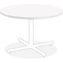 Lorell Hospitality Collection Tabletop - High Pressure Laminate (HPL) Round, White Top - 42" Table Top Diameter - Assembly Required - Thermofused Laminate (TFL), Particleboard Top Material - 1 Each