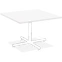 Lorell Hospitality Collection Tabletop - High Pressure Laminate (HPL) Square, White Top - 36" Table Top Width x 36" Table Top Depth x 1" Table Top Thickness - Assembly Required - Thermofused Laminate (TFL), Particleboard Top Material - 1 Each