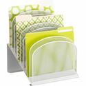 Safco Onyx Wire Mesh Desktop Organizer - 8 Tier(s) - Compartment Size : 1" - 14" Height x 11.75" Width x 10.75" Depth - Desktop - White - Steel - 1 Each
