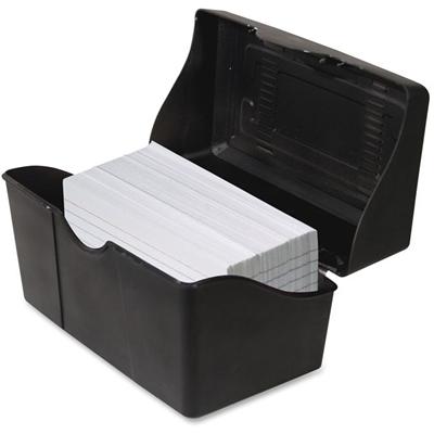 Advantus Index Card Holder - Plastic - Black - 1 Each
