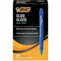 BIC Glide Bold - 1.6 mm Bold Pen Point - Refillable - Retractable - Blue Ink - Blue Barrel - Tungsten Carbide Tip - 36 / Box