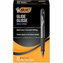 BIC Glide Bold - 1.6 mm Bold Pen Point - Retractable - Black Ink - Black Barrel - Tungsten Carbide Tip - 36 / Box