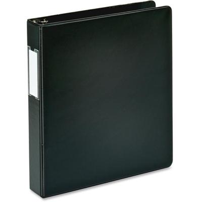 Business Source 1.5" D-Ring Binder - 1 1/2" Binder Capacity - 375 Sheet Capacity - Fastener(s): Slant D-Ring - Pocket(s): Internal - Black - Lay Flat, Label Holder - 1 Each
