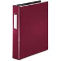 Business Source 1.5" D-Ring Binder - 1 1/2" Binder Capacity - 375 Sheet Capacity - Fastener(s): Slant D-Ring - Pocket(s): Internal - Burgundy - Lay Flat, Label Holder - 1 Each