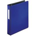 Business Source 1.5" D-Ring Binder - 1 1/2" Binder Capacity - 375 Sheet Capacity - Fastener(s): Slant D-Ring - Pocket(s): Internal - Blue - Lay Flat, Label Holder - 1 Each