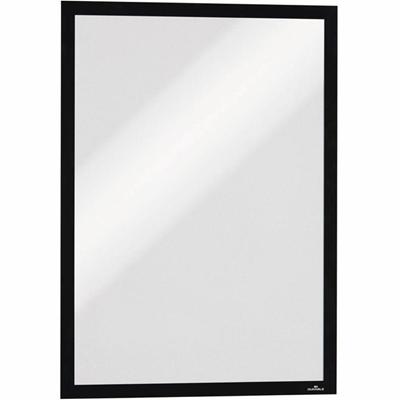 DURABLE Duraframe Tabloid - 11" x 17" Frame Size - Rectangle - Horizontal, Vertical - Self-adhesive, Magnetic, Dual-sided, Sturdy - Black - 2 / Pack