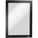 DURABLE Duraframe Half Letter - 8.50" x 5.50" Frame Size - Rectangle - Horizontal, Vertical - Self-adhesive, Magnetic, Dual-sided, Sturdy - Black - 2 / Pack