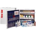 First Aid Only 3-Shelf First Aid Cabinet with Medications - ANSI Compliant - 675 x Piece(s) For 100 x Individual(s) - 15.5" Height x 17" Width x 5.8" Depth - Steel Case - 1 Each