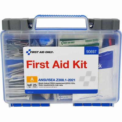 First Aid Only 25-Person ReadyCare First Aid Kit - ANSI Compliant - 141 x Piece(s) For 25 x Individual(s) - 9.3" Height x 7" Width x 4" Depth - Plastic Case - 1 Each