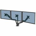 Fellowes Platinum Mounting Arm for Monitor - Black - 3 Display(s) Supported - 90" Screen Support - 60 lb Load Capacity - 1 Each