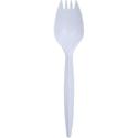 Genuine Joe Medium-Weight Spork - 1 Piece(s) - Spork - 1 x Spork - Disposable - Polypropylene - White - 1 Carton