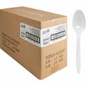 Genuine Joe Individually Wrapped Spoon - 1 Piece(s) - Spoon - 1 x Spoon - Disposable - White - 1 Carton