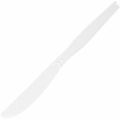 Genuine Joe Heavyweight Disposable Knives - 1 Piece(s) - Knife - 1 x Knife - Disposable - White - 1 Carton