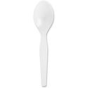 Genuine Joe Heavyweight Disposable Spoons - 1 Piece(s) - Spoon - 1 x Spoon - Disposable - White - 1 Carton