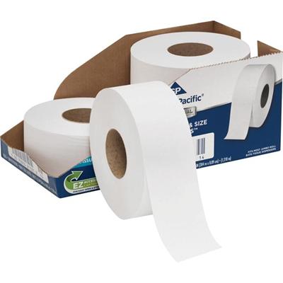 Georgia-Pacific Professional Series Jumbo Jr. Toilet Paper - 2 Ply - 3.50" Width x 1000 ft Length - 9" Roll Diameter - White - 4 / Carton