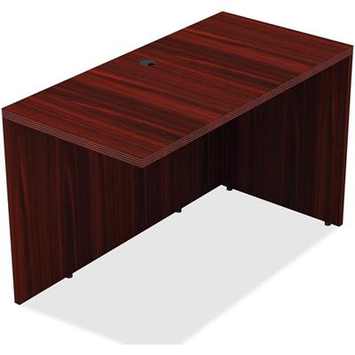 Lorell Chateau Series Return - 29.5" Height x 24" Width x 42" Depth x 1.5" Thickness - Reeded Edge - Finish: Walnut Laminate, Mahogany - 1 Each