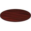 Lorell Chateau Series Round Conference Tabletop - 42" Diameter - Reeded Edge - Finish: Mahogany Laminate - 1 Each