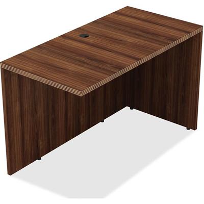 Lorell Chateau Series Return - 29.5" Height x 24" Width x 42" Depth x 1.5" Thickness - Reeded Edge - Finish: Walnut Laminate - 1 Each