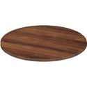 Lorell Chateau Series Round Conference Tabletop - x 1.4" Thickness x 42" Diameter - Reeded Edge - Finish: Walnut Laminate - 1 Each