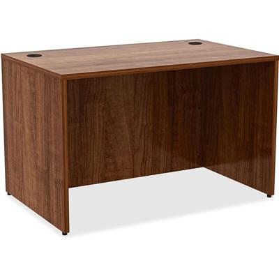 Lorell Essentials Series Rectangular Desk Shell - 29.5" Height x 48" Width x 30" Depth - Material: Metal - Finish: Walnut, Laminate - 1 Each